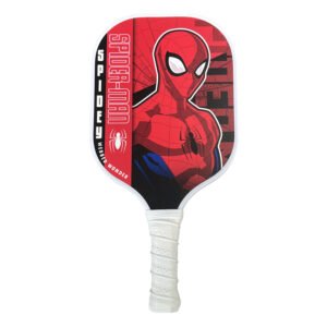 Official Marvel Spider-Man Pickleball Paddle – Lightweight Fiberglass Racket with Honeycomb Core for Kids & Adults