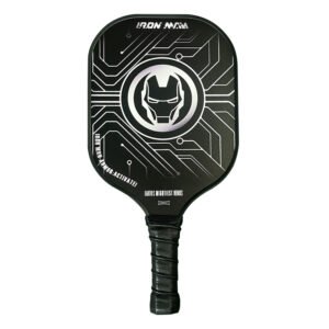 Official Marvel Iron Man Pickleball Paddle – Lightweight Glass Fiber Racket with Honeycomb Core, Kids & Adult Sizes